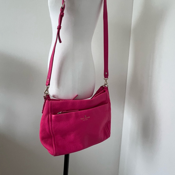 NOT AVAILABLE Kate Spade Leather Fuchsia Shoulder Bag/Crossbody Bag Hot Pink - Picture 4 of 16